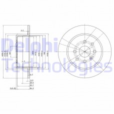 BG3141 DELPHI Гальмівний диск