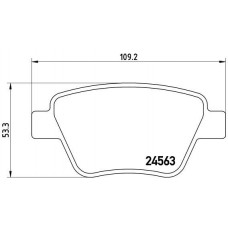 P 85 114 BREMBO Комплект гальмівних колодок дисковий гальм