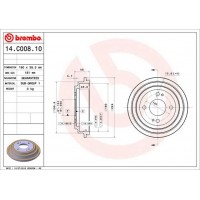 14.C008.10 BREMBO Гальмівний барабан