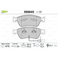 598845 VALEO Комплект гальмівних колодок дисковий гальм