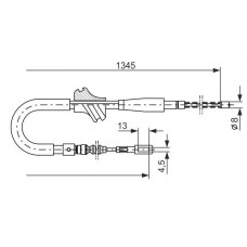 1 987 482 101 BOSCH Тросик, cтояночный тормоз