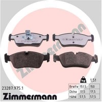 23287.975.1 ZIMMERMANN КомплеК т гальмівних колодок, дискове гальмо