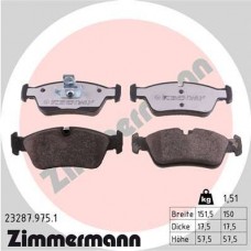23287.975.1 ZIMMERMANN КомплеК т гальмівних колодок, дискове гальмо