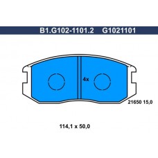 B1.G102-1101.2 GALFER Комплект гальмівних колодок дисковий гальм