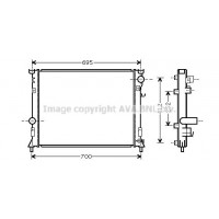 CR2097 AVA QUALITY COOLING Радіатор охолодження двигуна