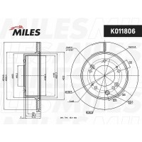 K011806 MILES Гальмівний диск