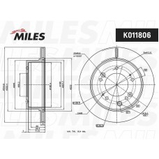 K011806 MILES Гальмівний диск