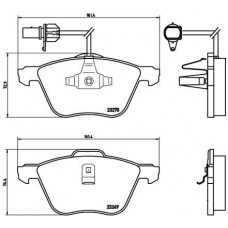 P 85 061 BREMBO Комплект гальмівних колодок дисковий гальм