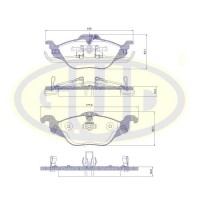 GBP880143 G.U.D. Комплект гальмівних колодок дисковий гальм