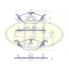 GBP880143 G.U.D. Комплект гальмівних колодок дисковий гальм