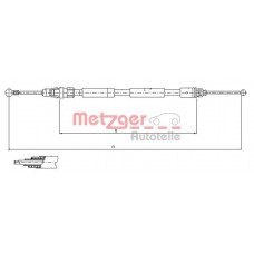 11.6807 METZGER Тросик, cтояночный тормоз