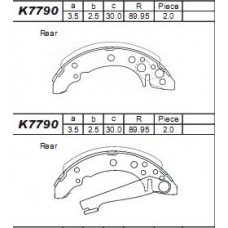 K7790 ASIMCO Комплект гальмівних колодок
