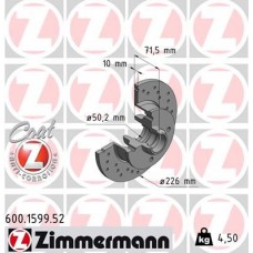 600.1599.52 ZIMMERMANN Гальмівний диск
