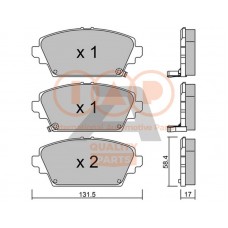 704-13086P IAP QUALITY PARTS Комплект гальмівних колодок дисковий гальм
