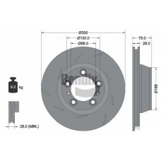 BDS2082LHC BENDIX Braking Гальмівний диск