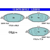 13.0470-2610.2 ATE Комплект гальмівних колодок дисковий гальм