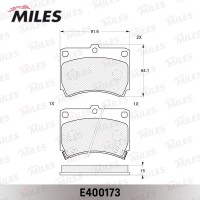 E400173 MILES Комплект гальмівних колодок дисковий гальм