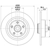 8DD 355 123-321 HELLA PAGID Гальмівний диск