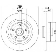 8DD 355 123-321 HELLA Гальмівний диск