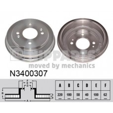 N3400307 NIPPARTS Гальмівний барабан