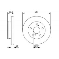 0 986 479 R53 BOSCH Гальмівний диск