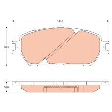 GDB3610 TRW Комплект гальмівних колодок дисковий гальм