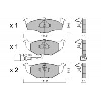 BPVW-1027 AISIN КомплеК т гальмівних колодок, дискове гальмо