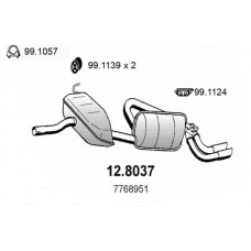 12.8037 ASSO Середній кінцевий глушник ОГ