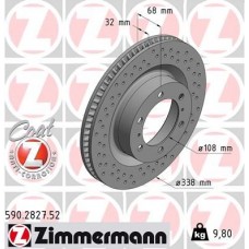 590.2827.52 ZIMMERMANN Гальмівний диск