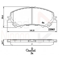 ADB32304 COMLINE Комплект гальмівних колодок дисковий гальм