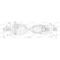 DRS6220.00 OPEN PARTS Привідний вал