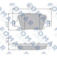 FO 909281 FOMAR Friction КомплеК т гальмівних колодок, дискове гальмо