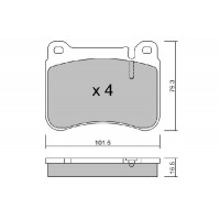 BPMB-1014 AISIN Комплект гальмівних колодок дисковий гальм