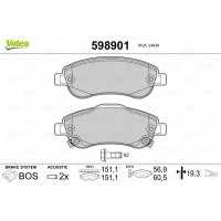 598901 VALEO КомплеК т гальмівних колодок, дискове гальмо