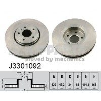 J3301092 NIPPARTS Гальмівний диск
