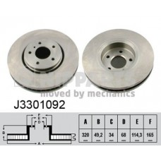 J3301092 NIPPARTS Гальмівний диск
