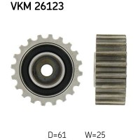VKM 26123 SKF Паразитный / Ведущий ролик, Зубчастий ремінь