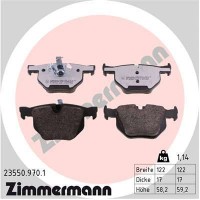 23550.970.1 ZIMMERMANN КомплеК т гальмівних колодок, дискове гальмо