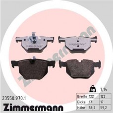 23550.970.1 ZIMMERMANN КомплеК т гальмівних колодок, дискове гальмо