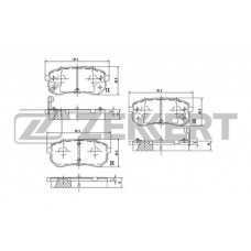 BS-2442 ZEKKERT Комплект гальмівних колодок дисковий гальм