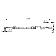 1 987 482 002 BOSCH Тросик, cтояночный тормоз
