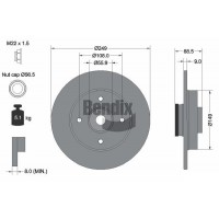 BDS1088 BENDIX Braking Гальмівний диск