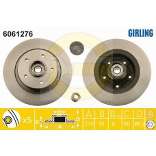 6061276 GIRLING Гальмівний диск