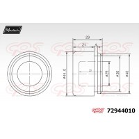 72944010 MAXTECH Поршень корпус скоби гальма