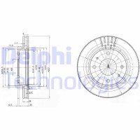 BG3750 DELPHI Гальмівний диск
