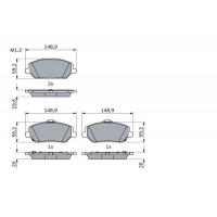 0 986 424 862 BOSCH Комплект гальмівних колодок дисковий гальм