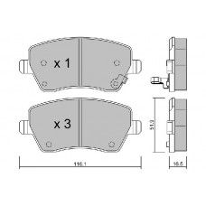 BPOP-1008 AISIN КомплеК т гальмівних колодок, дискове гальмо