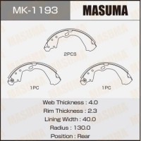 MK-1193 MASUMA Комплект гальмівних колодок