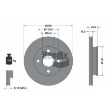 BDS1982 BENDIX Braking Гальмівний диск