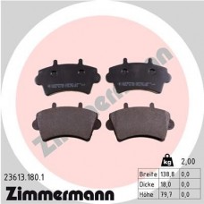 23613.180.1 ZIMMERMANN КомплеК т гальмівних колодок, дискове гальмо